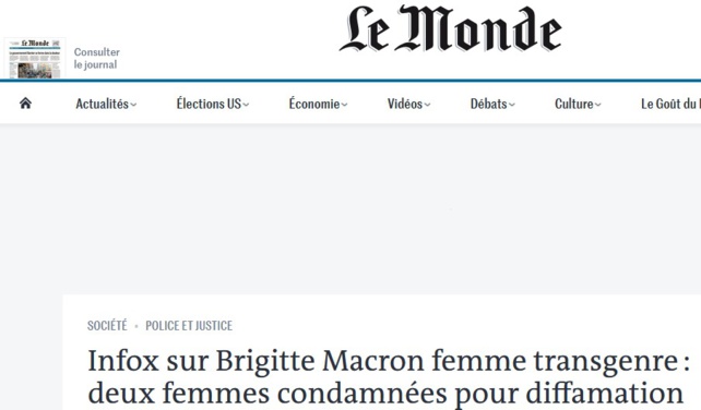 Le RIB de M. Trogneux excite les idiots qui attaquent Brigitte Macron, laquelle a obtenu une condamnation judiciaire pour leurs affabulations