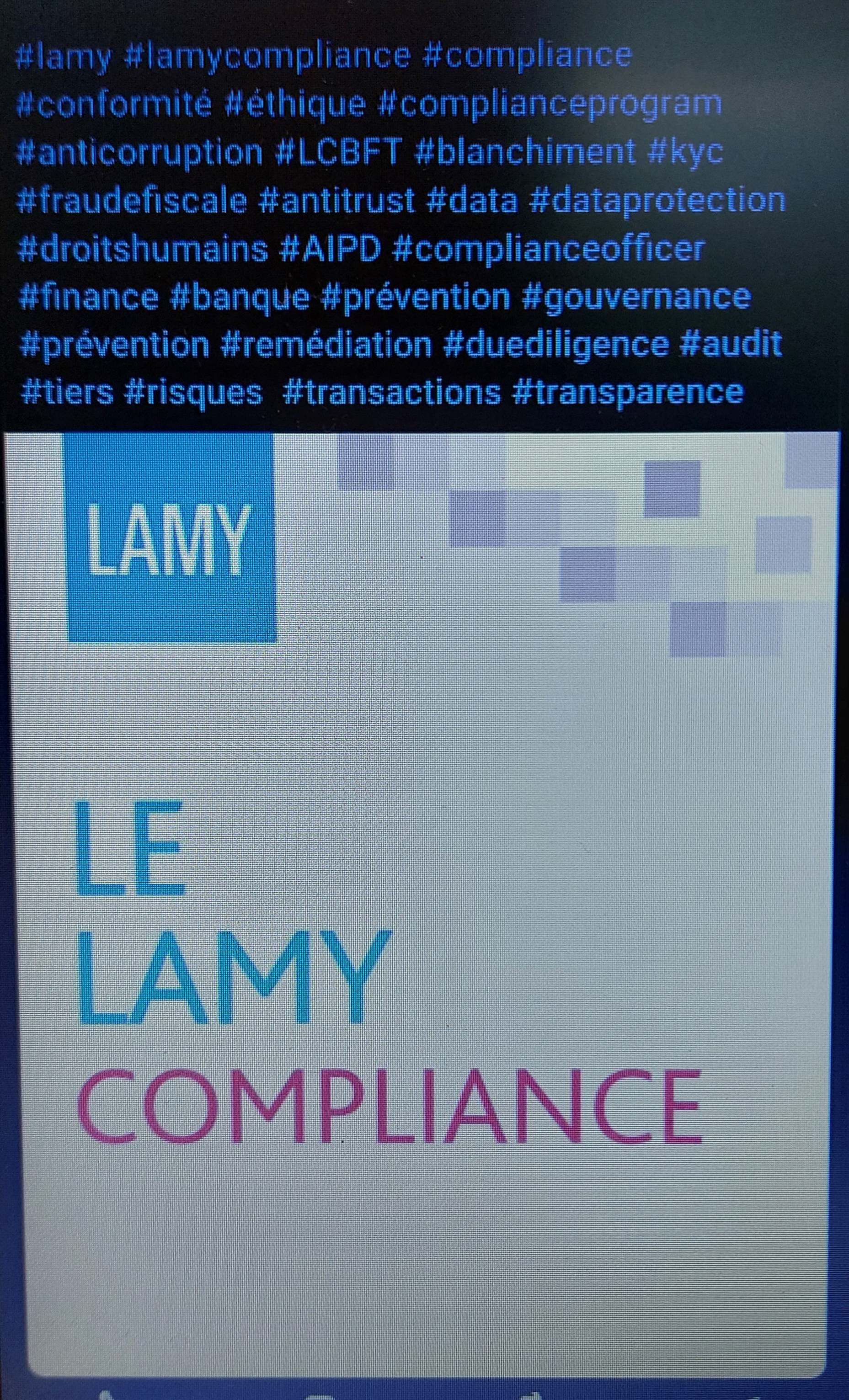 "Le Lamy Compliance", éditions Lamy Liaisons - Groupe Karnov, 2024. Tout simplement !