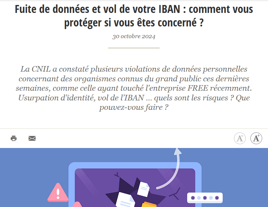 Après les PSP dont les banques, la CNIL vous informe à son tour pour éviter les "fraudes bancaires en ligne" (avis spécial après des "fuites de données").