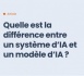 Différence entre un système d'IA et un modèle d'IA, par Marine Boquien (Site dastra.eu)