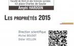 Les propriétés 2015, Faculté de droit de Poitiers (6 / 11 juillet 2015) : un programme très ambitieux !