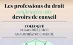 Les professions du droit confrontées aux devoirs de conseil, Master Droit des affaires, 14 mars 2025, Ecole de droit de l'UCA. 